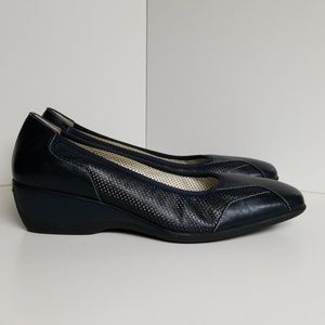 Melluso Navy Leather Slip On Italy 7.5